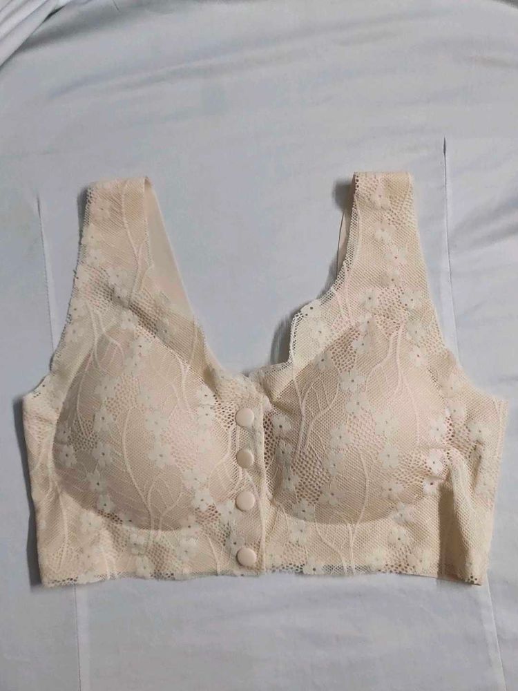 Unused Fresh Lace Bralette with Button Detail