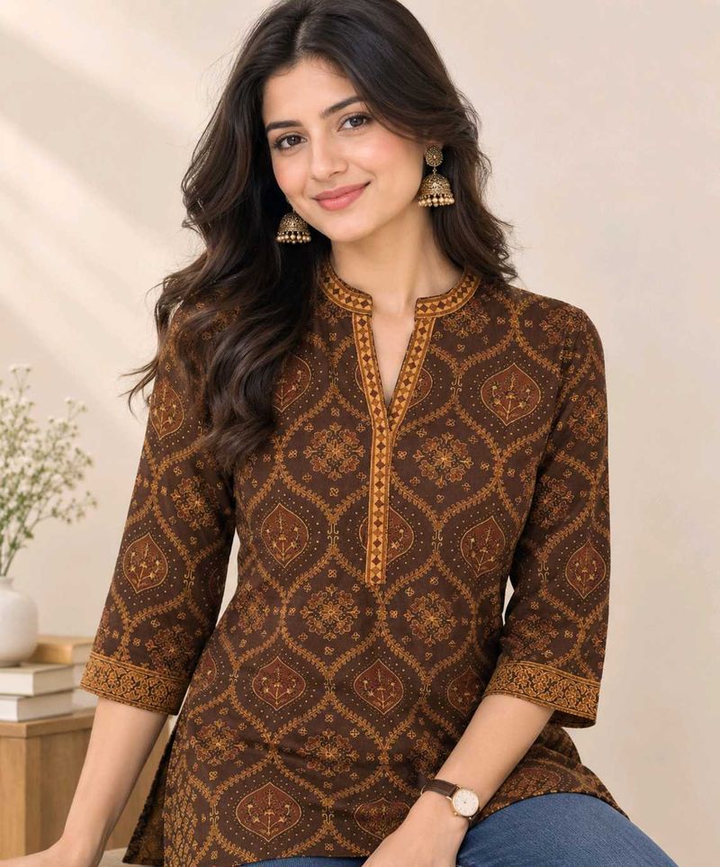 Farida Gupta Brown Tunic