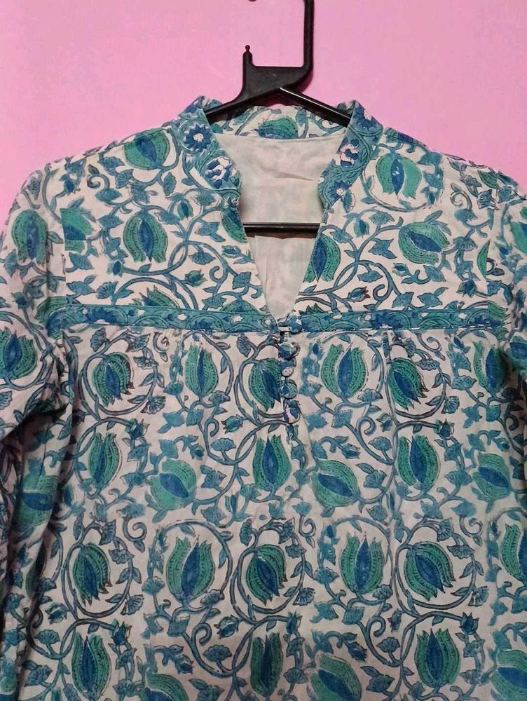 Blue Short Kurti