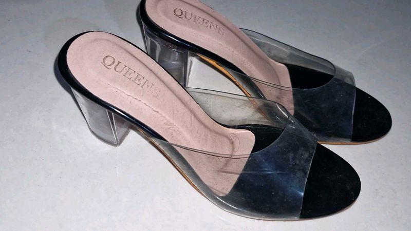 Clear Heel Mules size 36