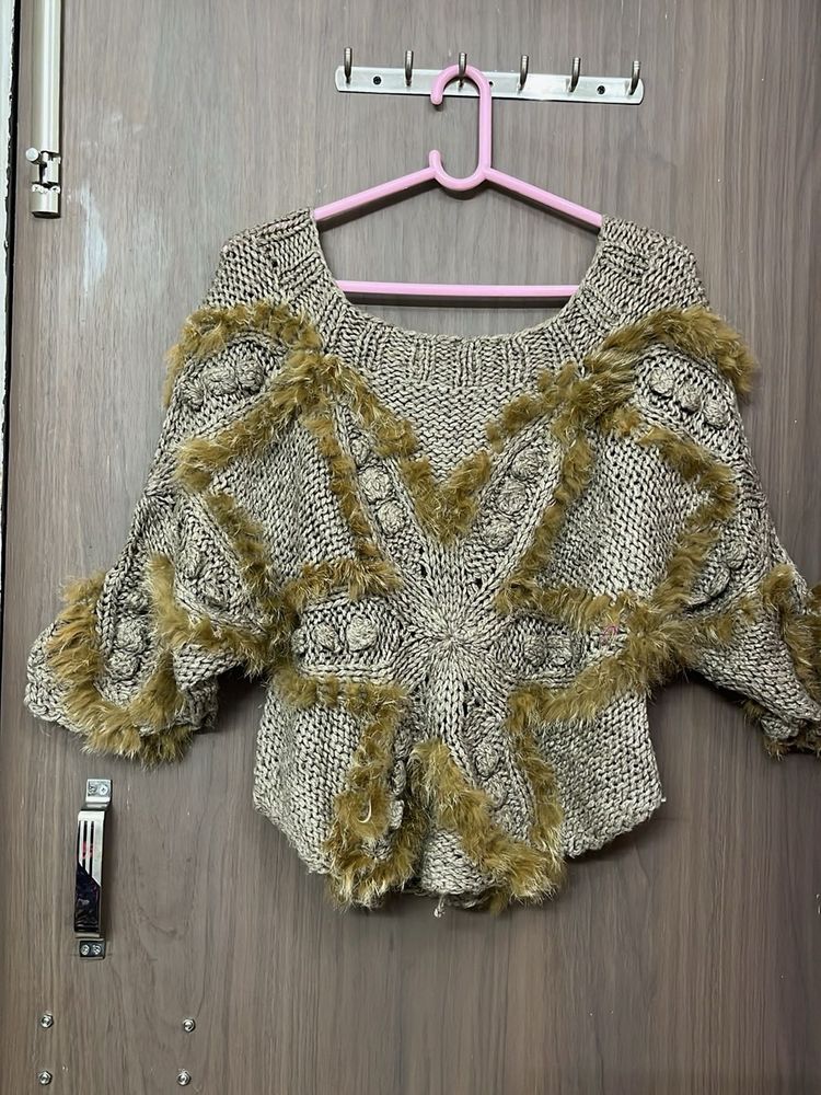 New designer furr casual comfy woollen top