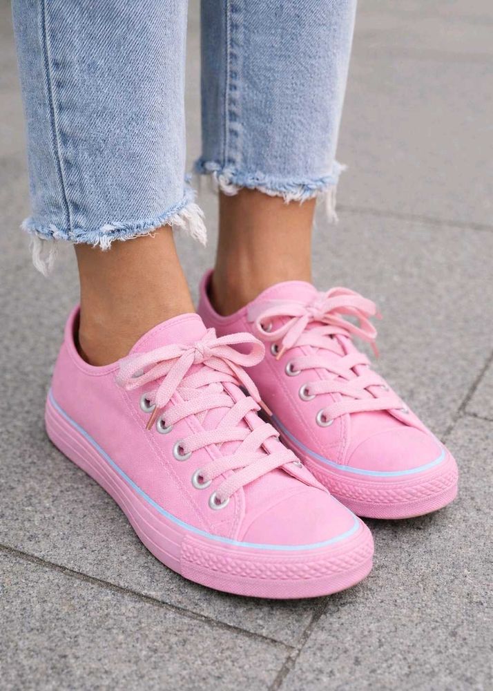 Pink Canvas Sneakers