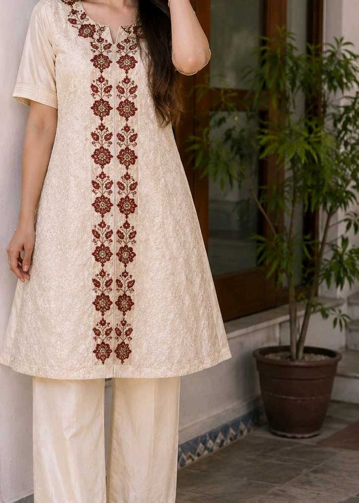 Elegant Embroidered Kurta Set