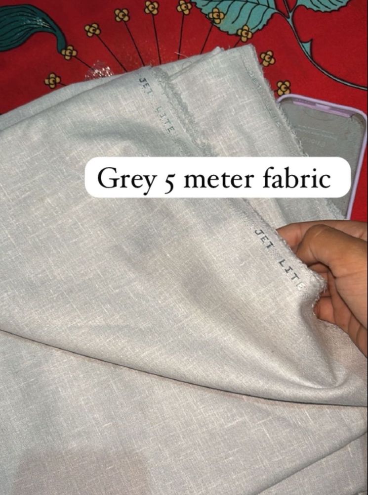 Grey 5 Meter Fabric for Dressmaking