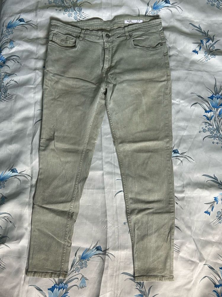 Trendy Olive Green Jeans
