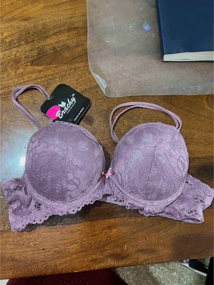 Brachy Women's Net Fabric Padded Underwire Push-Up