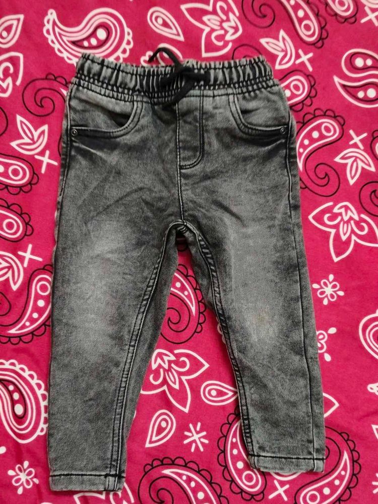 Toddler Boys Grey Wash Jeans