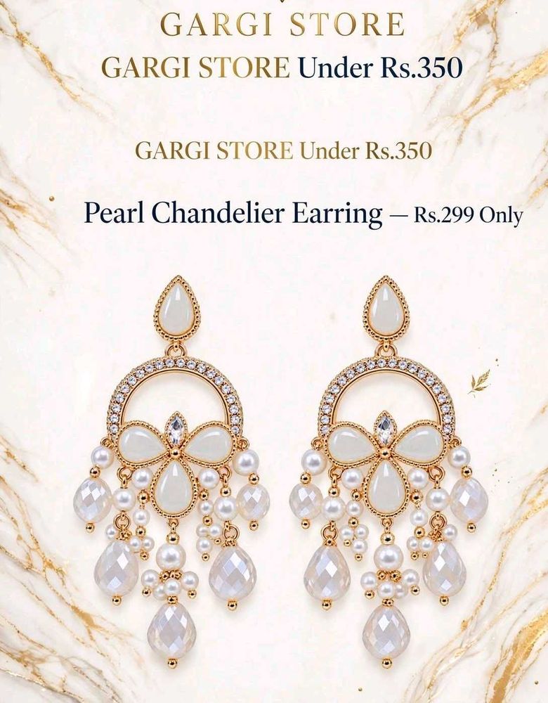 Elegant Pearl Chandelier Earrings