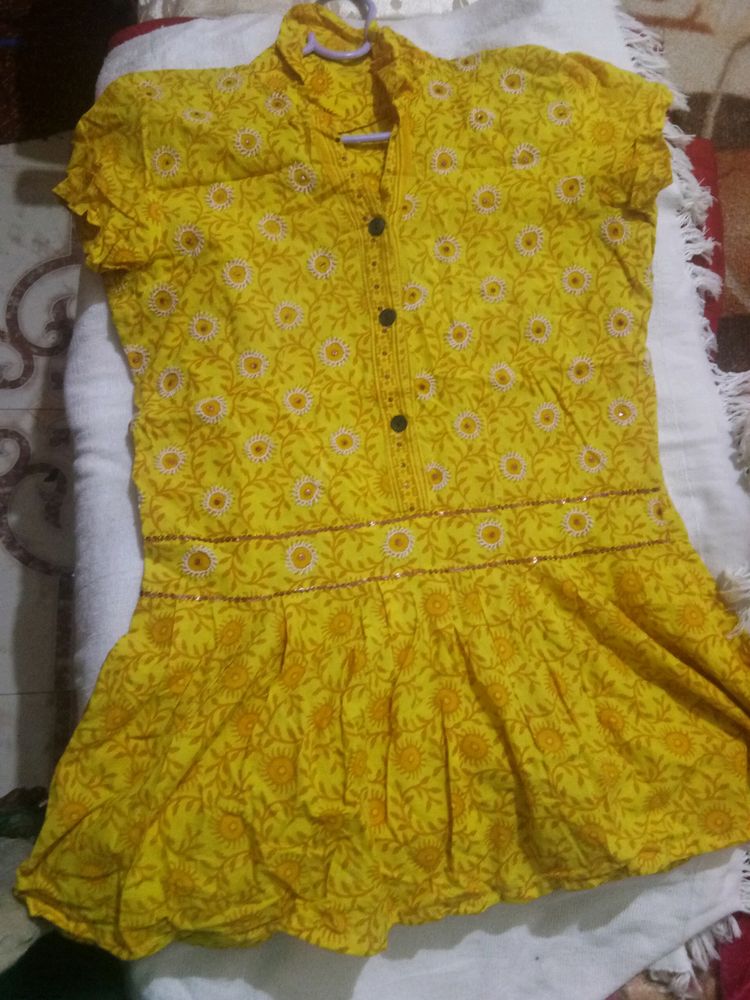 Cotton Yellow Top