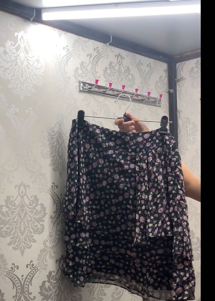 Floral Print Mini Skirt