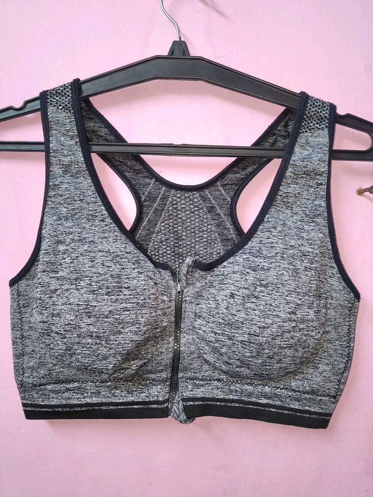 Zipper Sports Bra