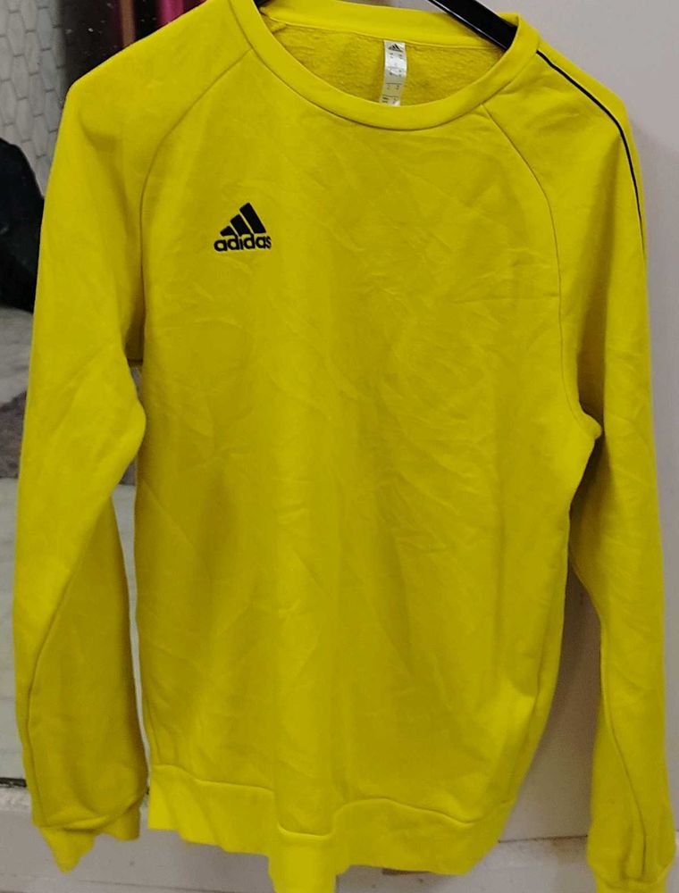 Adidas Yellow Crewneck Sweatshirt