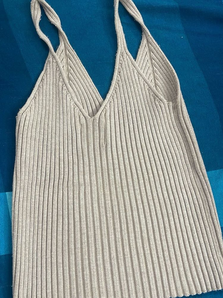 Ribbed V-Neck Tank Top