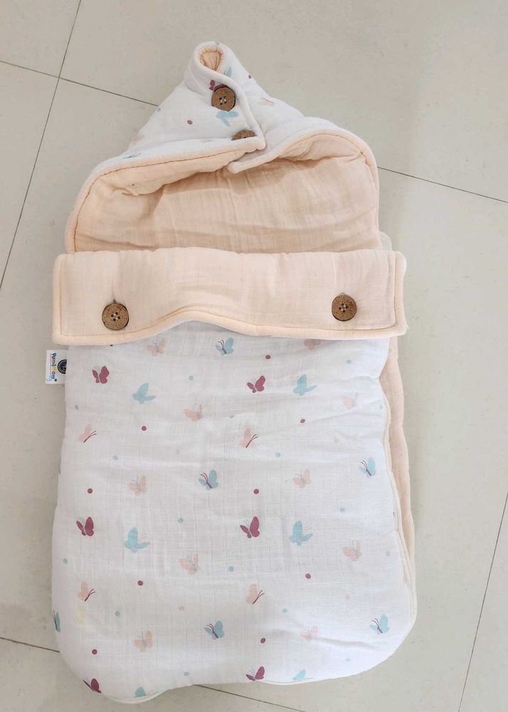 Baby Cocoon Swaddle with Butterfly Print