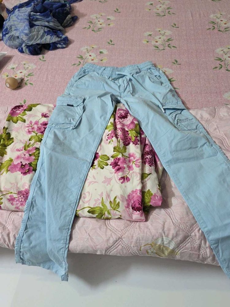 Light Blue Cargo Pants