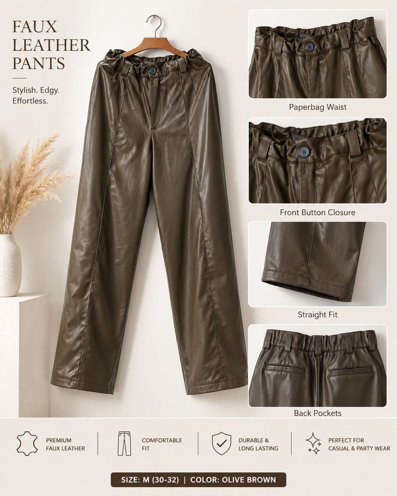 Zara Faux Leather Pants(new condition)
