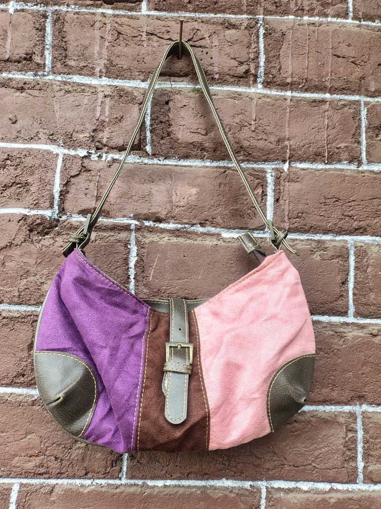 Color Block Hobo Shoulder Bag