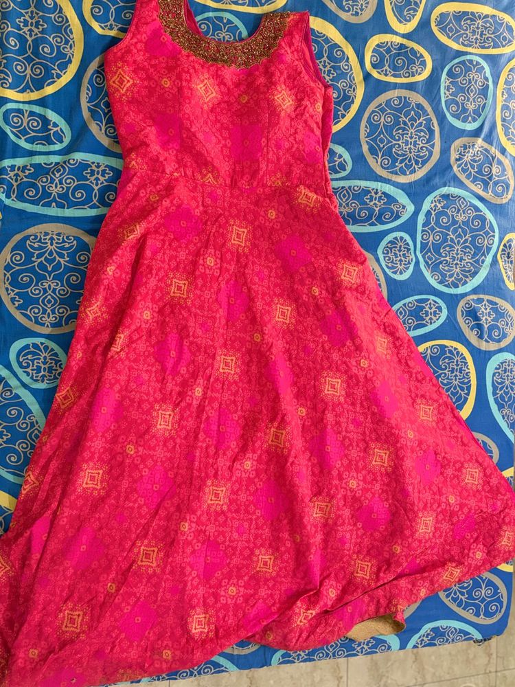 Beautiful Pink Ethnic Gown
