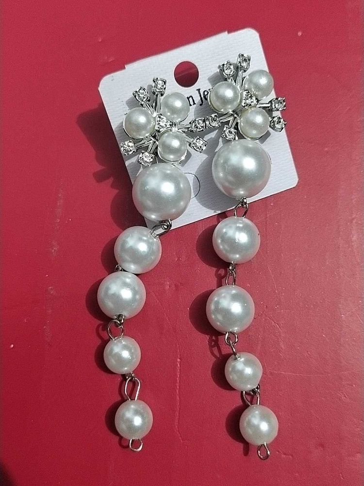 Elegant Faux Pearl Drop Earrings