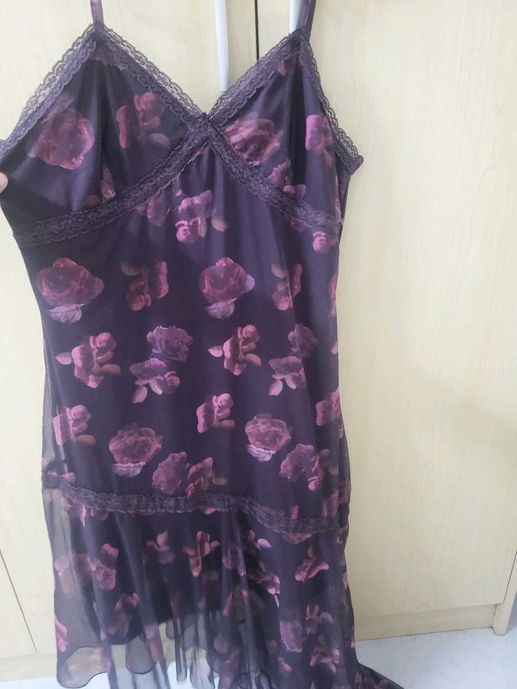 Sheer Floral Slip Dress