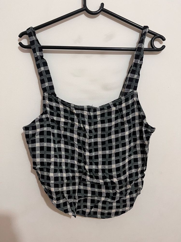Checkered Cami Crop Top