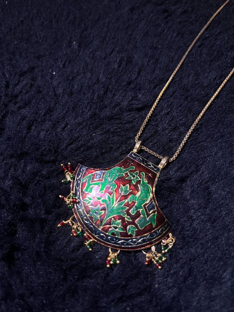 Meenakari necklace
