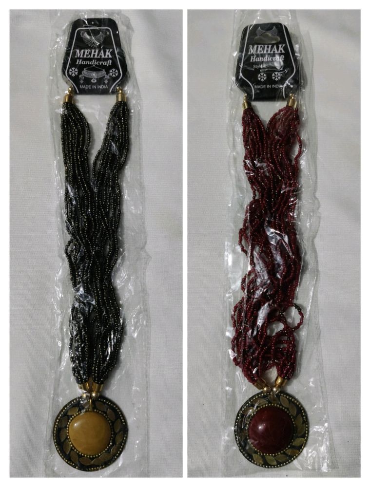 Trendy Beads Necklace (Pack Of 2)