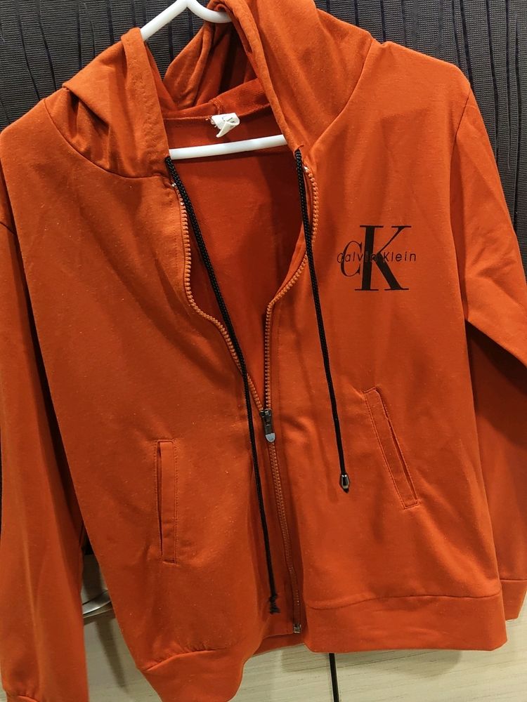 Hoodie Jacket Zip Closure - Bronze Colour