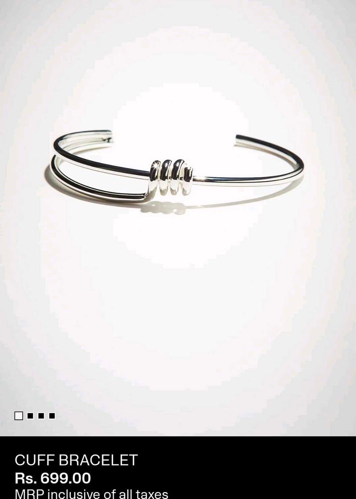 H&amp;M Silver Tone Cuff Bracelet