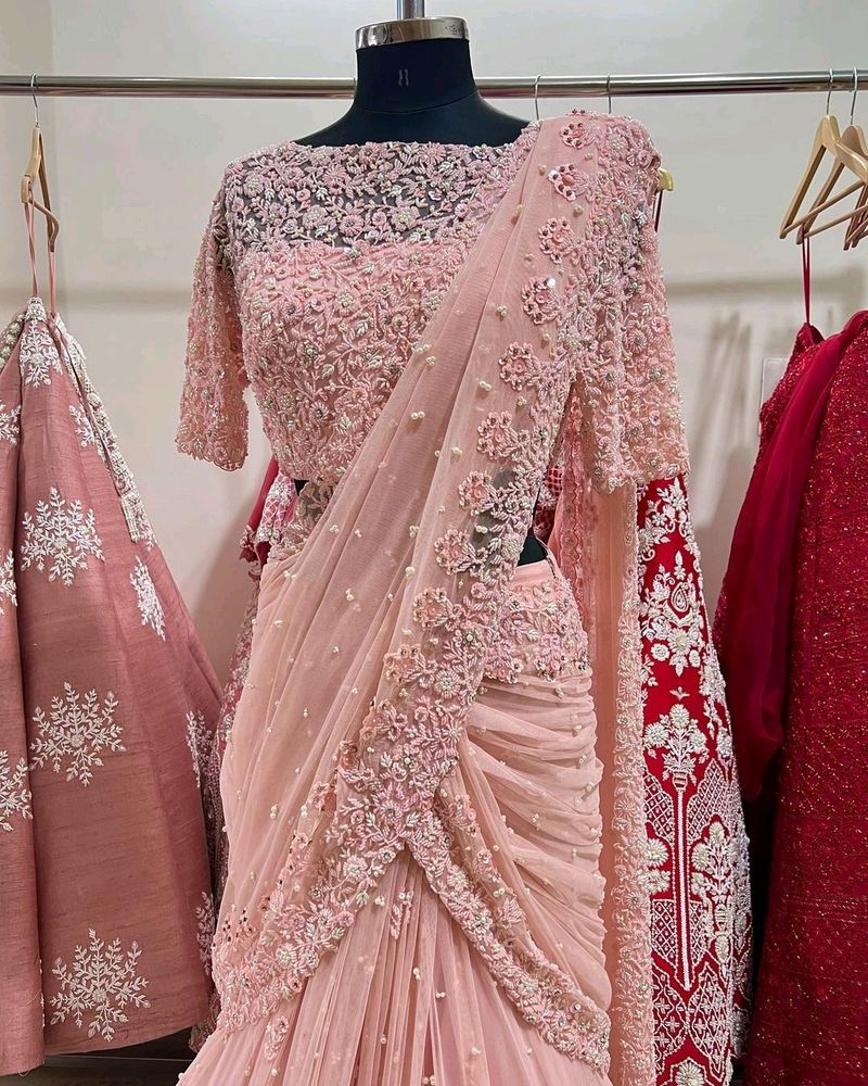 Beautiful Pink Saree