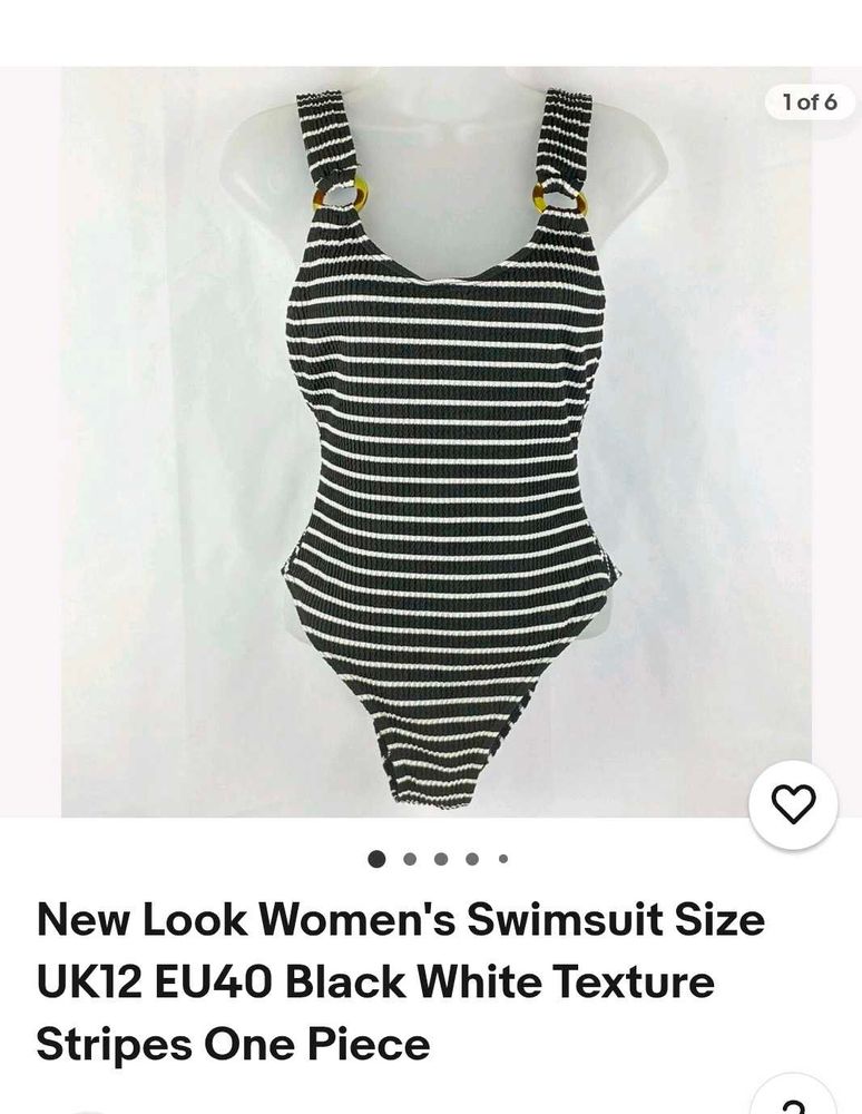 New Look Striped One-Piece Swimsuit