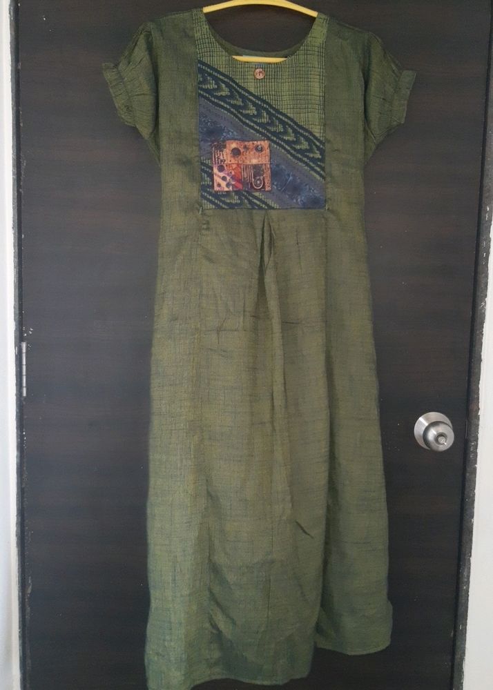 Blue Green Shaded Maternity Feeding Kurta