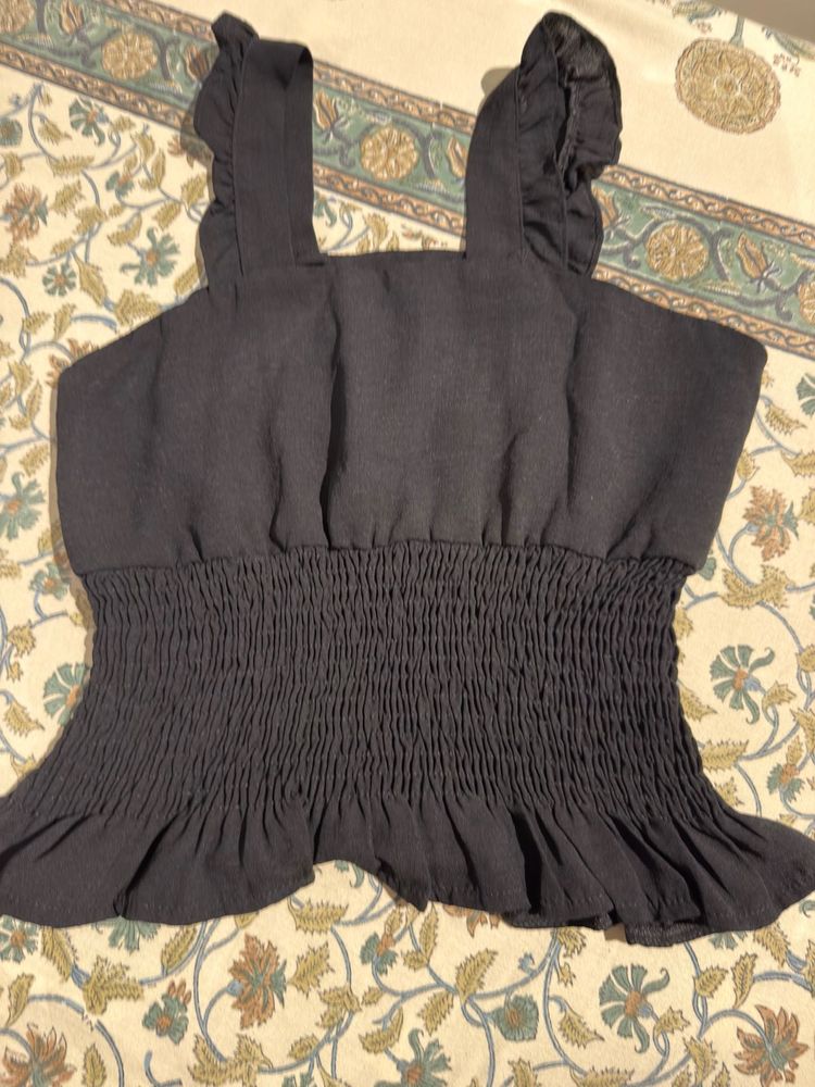 Cute Black Crop Top