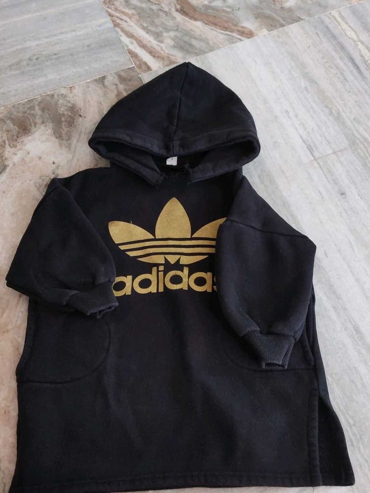 Adidas Black &amp; Gold Hoodie