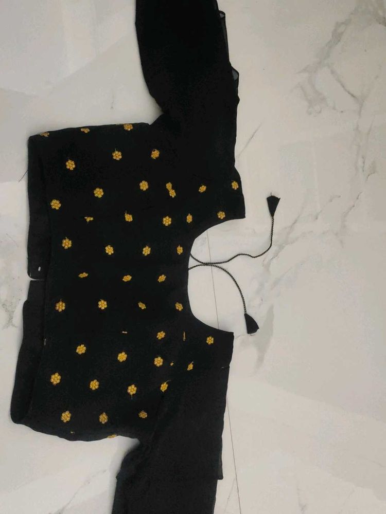 Elegant Black Floral Blouse