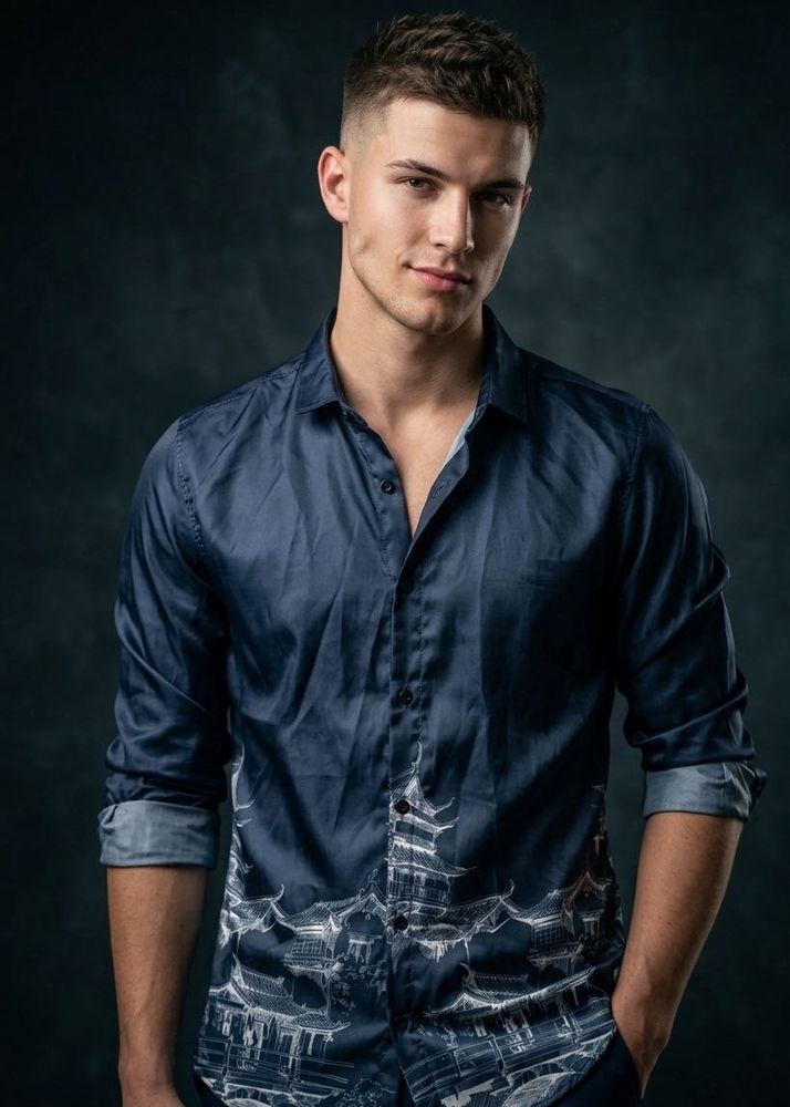 Stylish Men's Button-Up Shirt