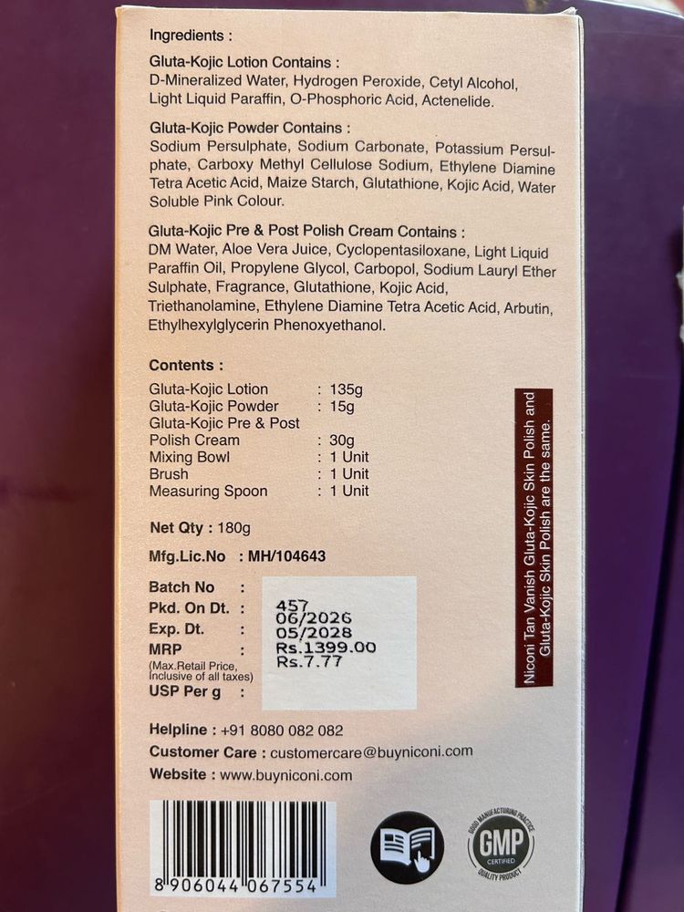 Niconi Gluta Kojic Skin Polish Kit