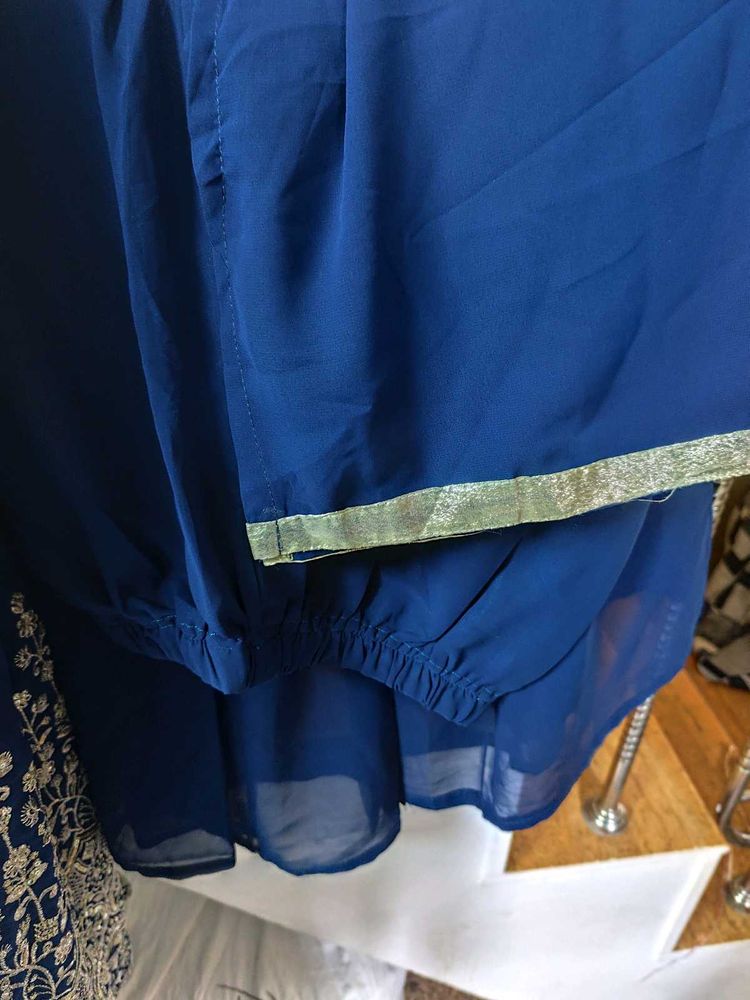 anarkali gown with pant and duppatta