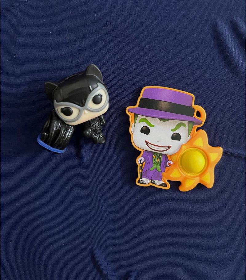 DC Kinder Joy Catwoman and joker pop it
