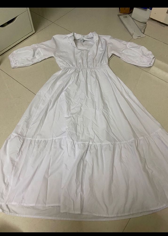 White Flowy Maxi Dress