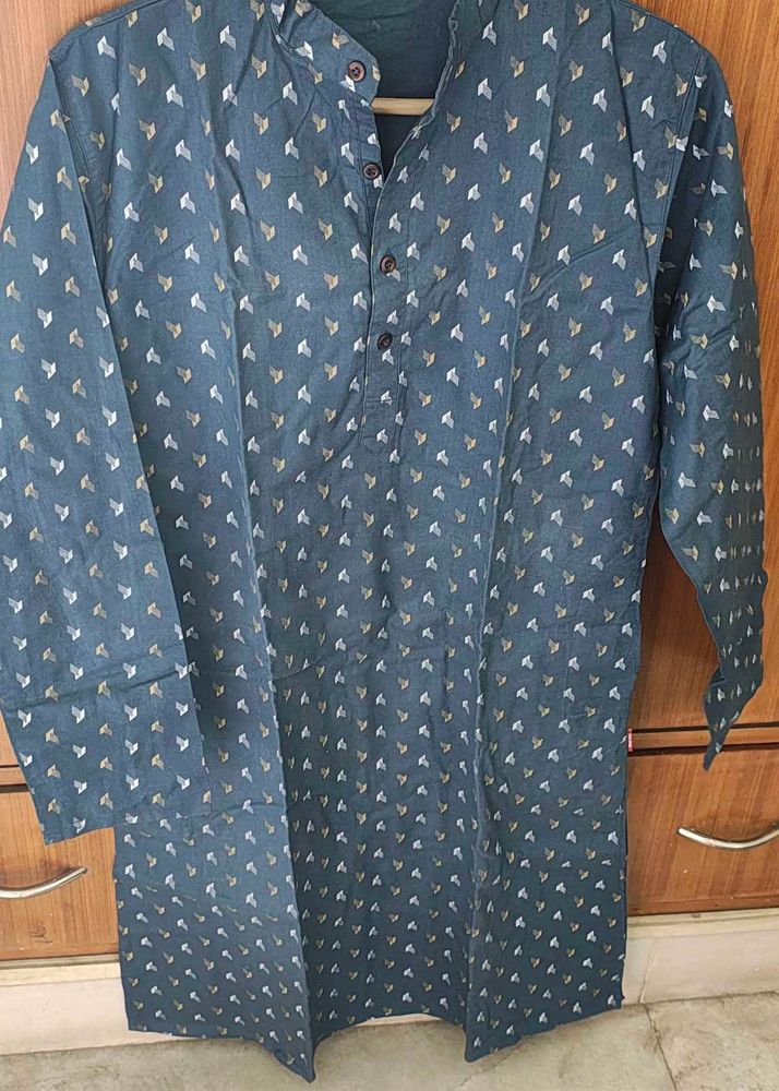 Khadi Collared kurta With 2 Pockets Size 38