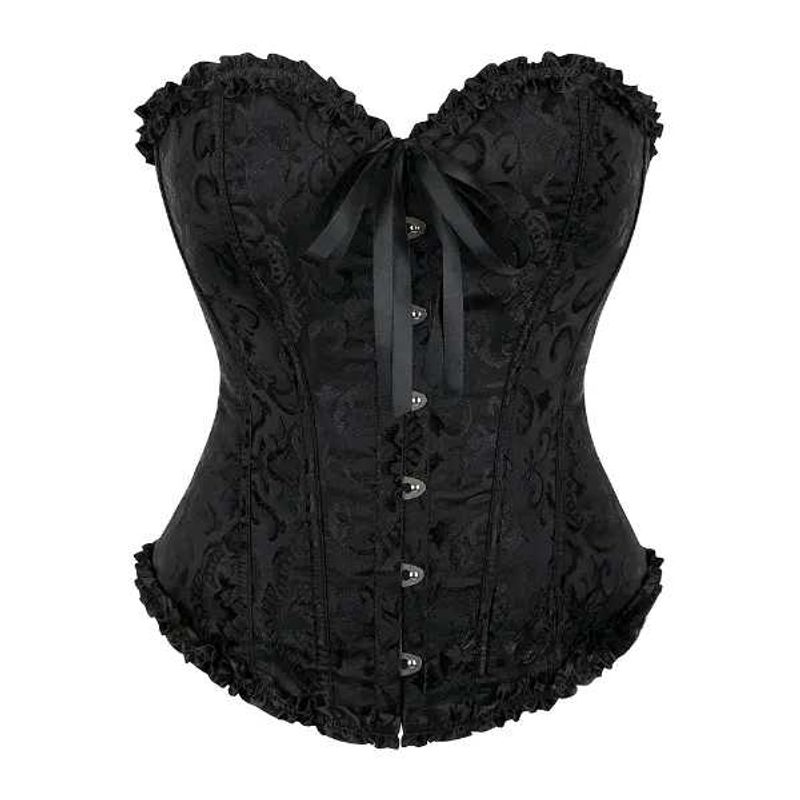 Black Motif Corset Top