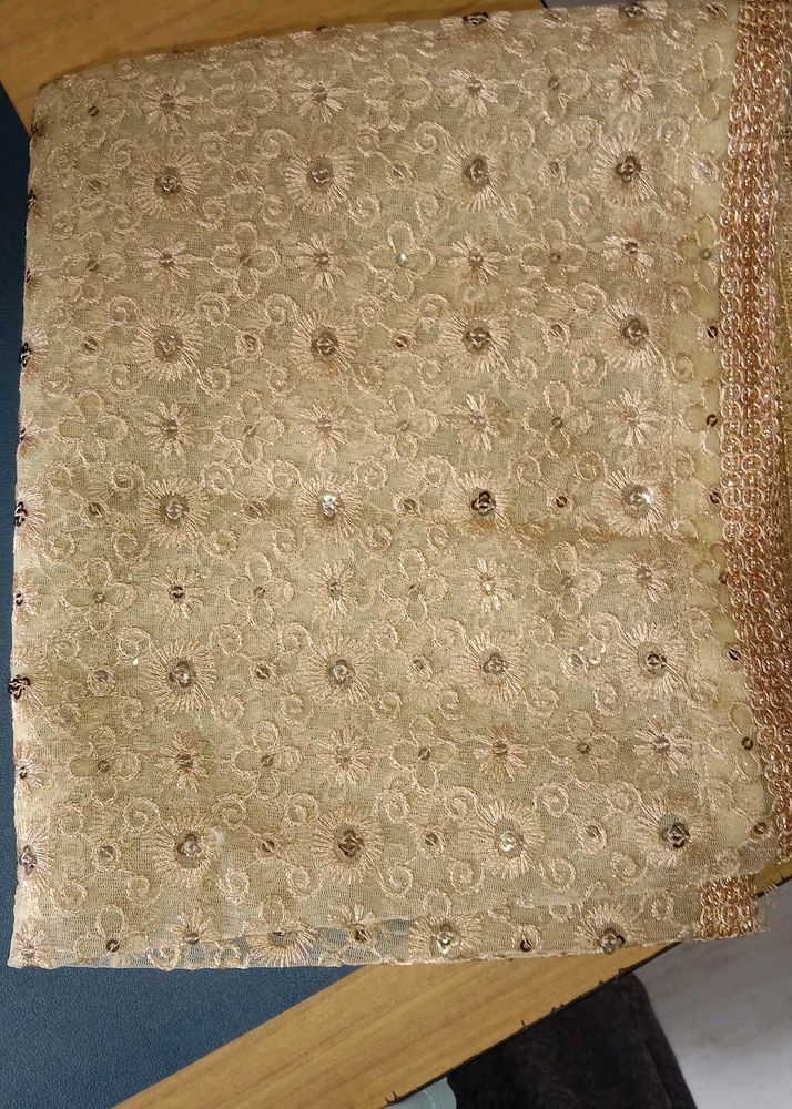 Embroidered Net Dupatta with Sequins