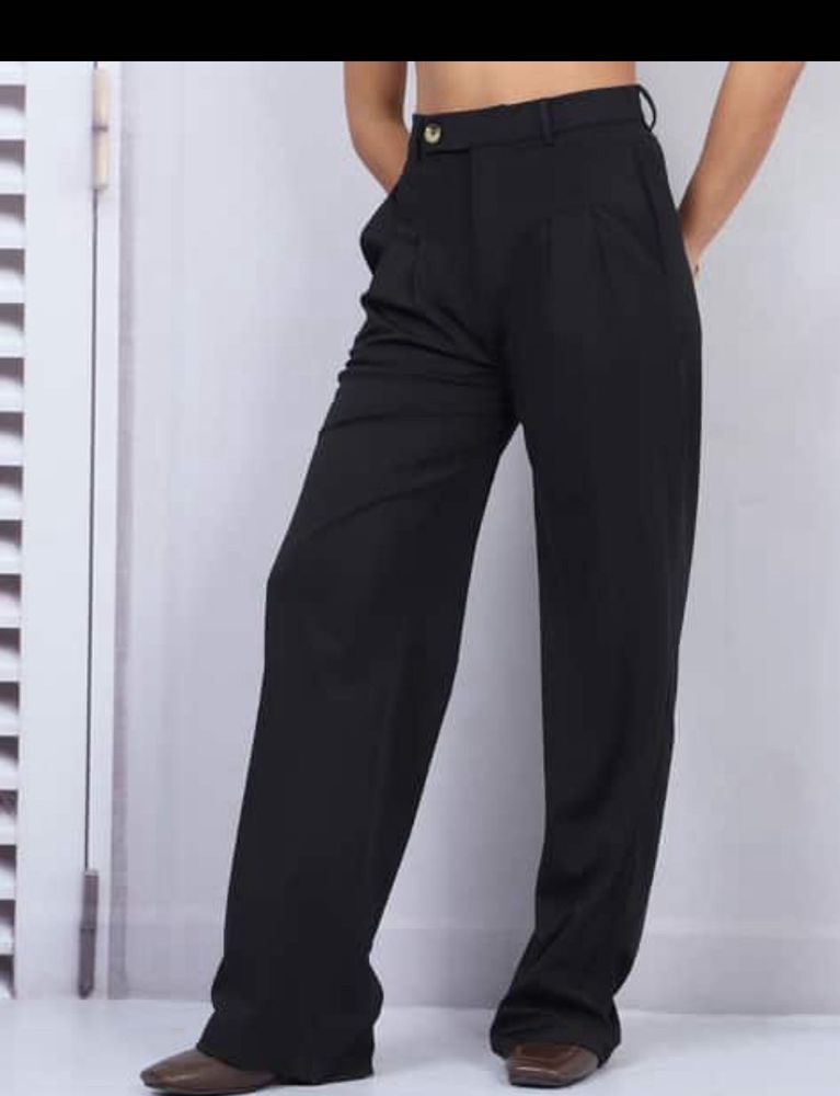 Classic Black Wide-Leg Pants