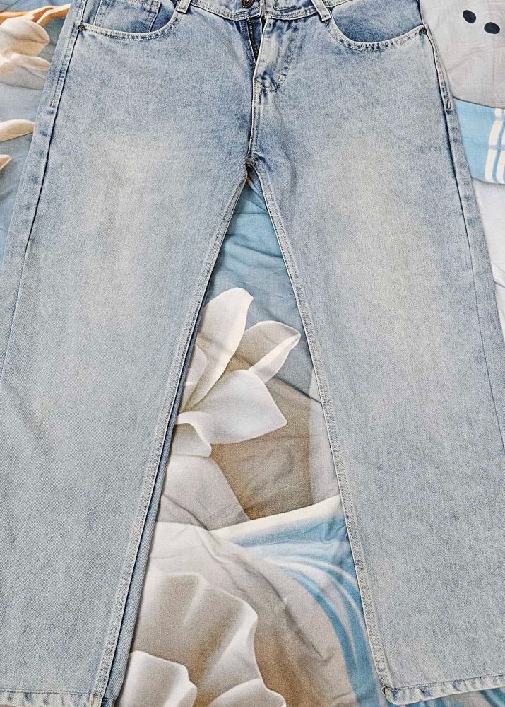 Light Wash Wide Leg Jeans