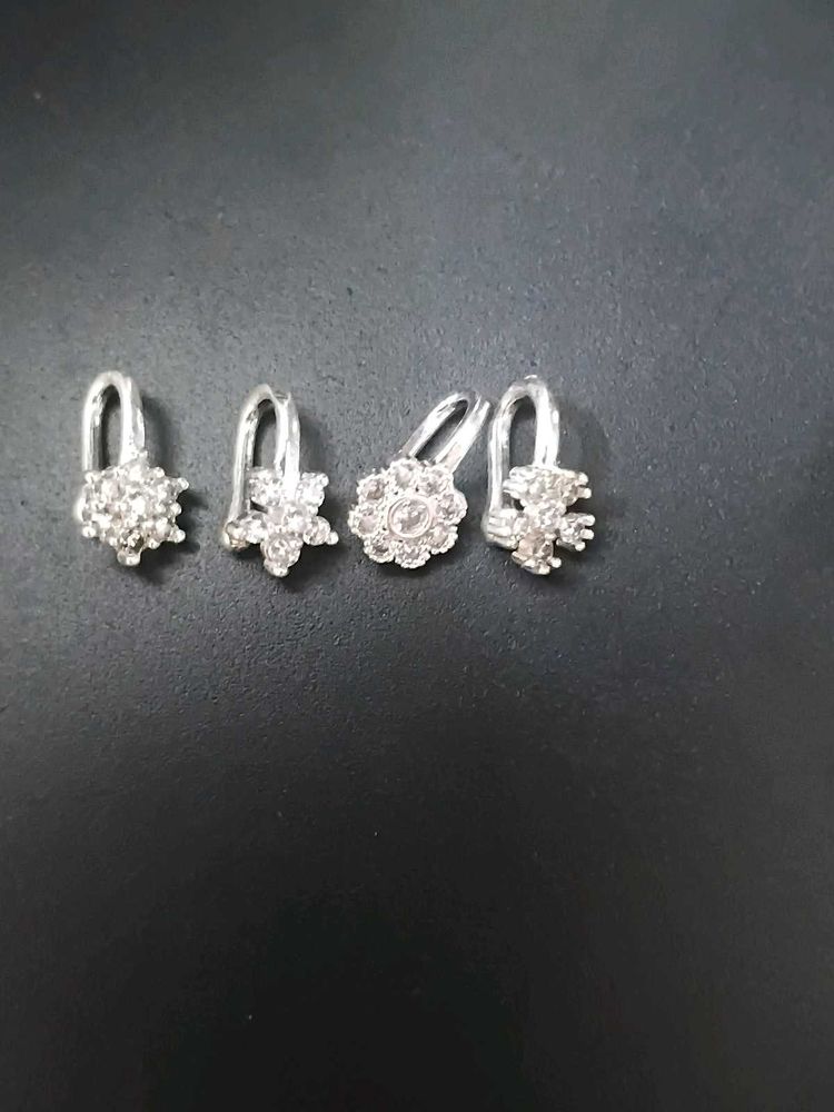 Sparkling Floral Stud Earrings