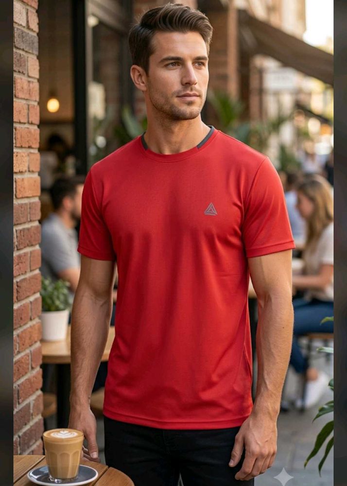 Men's Red Short Sleeve T-Shirt