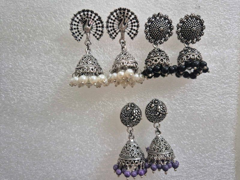 Exquisite Peacock Jhumka Earrings - New