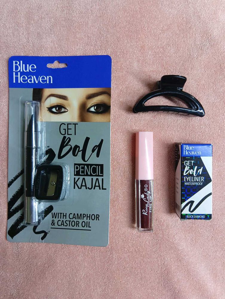 Blue Heaven Kajal, Eyeliner , lipistic &amp; clutcher