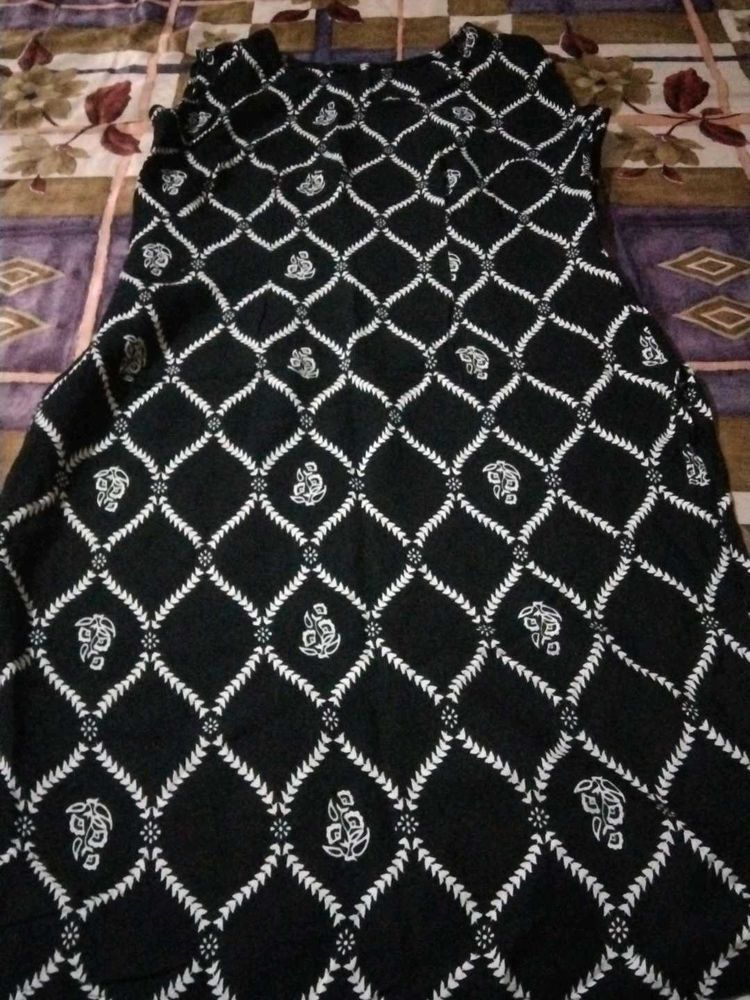 Black Printed Kurta